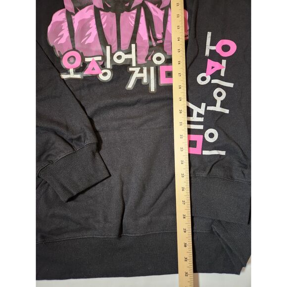 Netflix Squid Game Hoodie – Adult XL – Black Graphic Pullover Sweatshirt - Picture 4 of 7